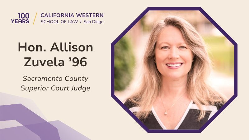 Allison Zuvela '96, Sacramento County Superior Court Judge