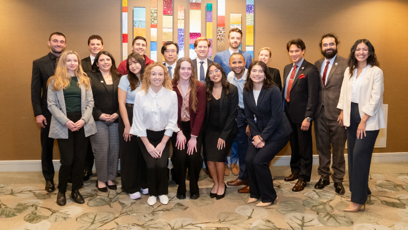 CWSL alumni take a group photo at the New Attorney Breakfast before Swearing-In