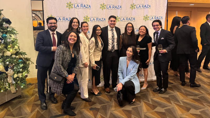 CWSL Students and Professor Emily Behzadi Cárdenas pose for a group photo.