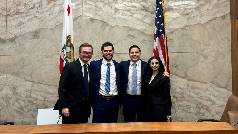 (Left to Right) 2Ls Solomon Malcolm, Tony Di Donato, Diego Sotelo, and Jessica Zaki