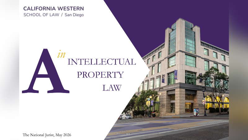 California Western Named Top Law School for Intellectual Property