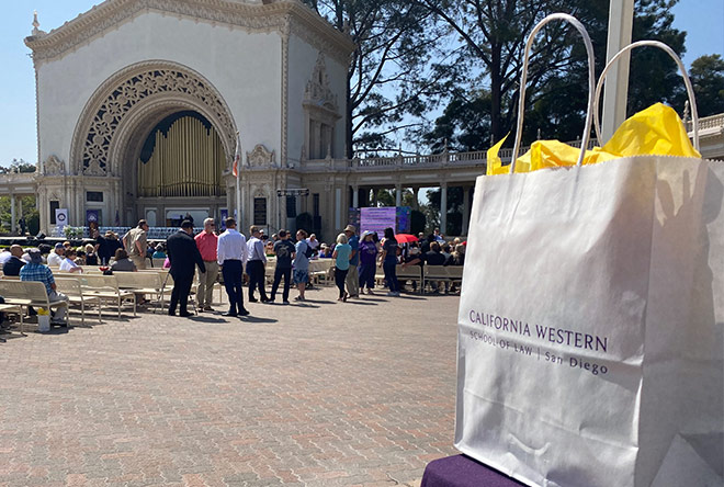 Gift bag at commencement